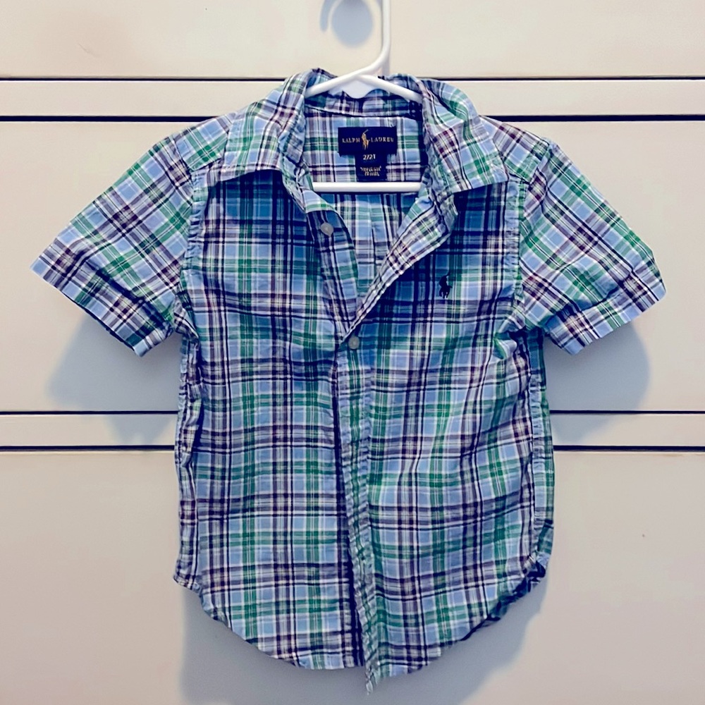 Ralph Lauren plaid button shirt, size 2T